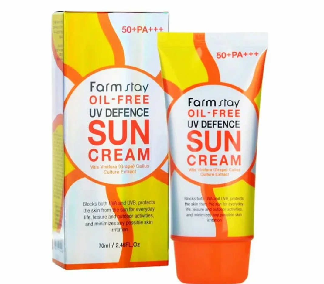کرم ضد آفتاب فاقد چربی فارم استی SPF 50 اورجینال کره ای وزن 70 گرم FARM STAY